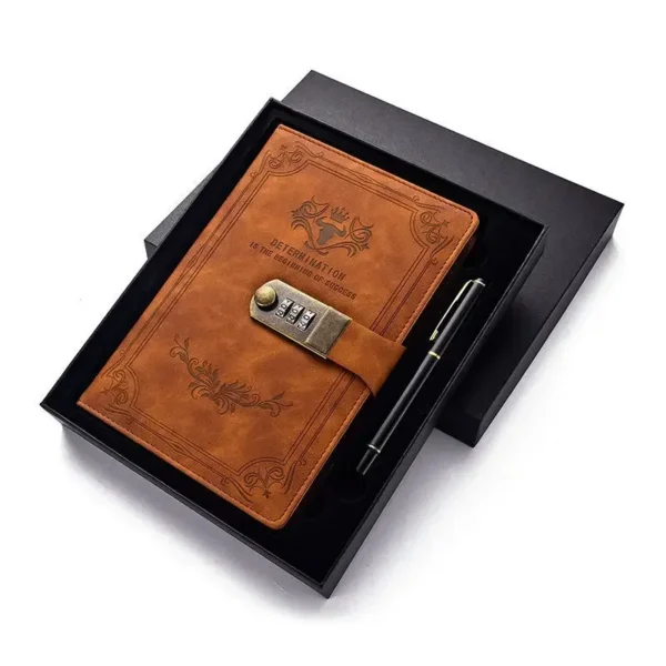 A5 Password Lock Notebook- 200 Pages | Secure Diary, Thickened Hand Ledger, Student Notepad & Binder - Image 4
