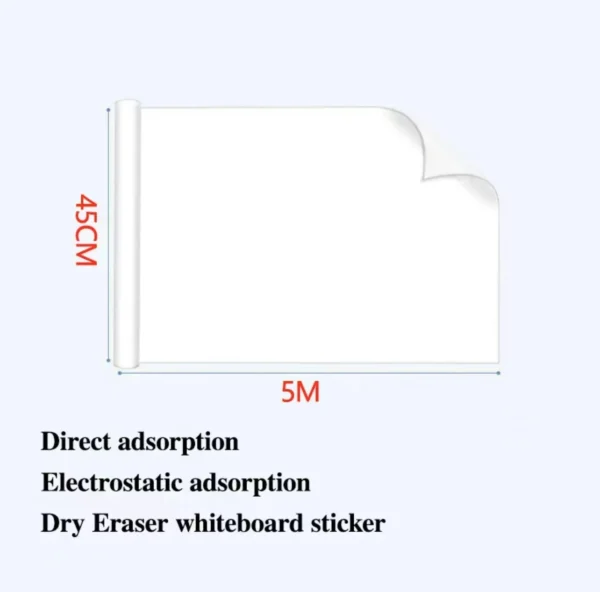 Whiteboard Wall Sticker – Premium Static Cling, Reusable & Easy to Clean | No Wall Damage, Ideal for Home, School, and Office - Image 7
