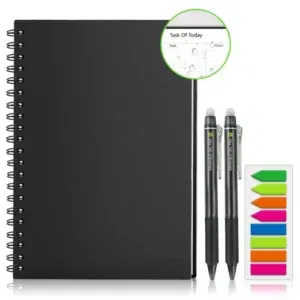 A4 Reusable Smart Notebook – Erasable, Waterproof Notepad with Pen & Cloth for Office & School Use