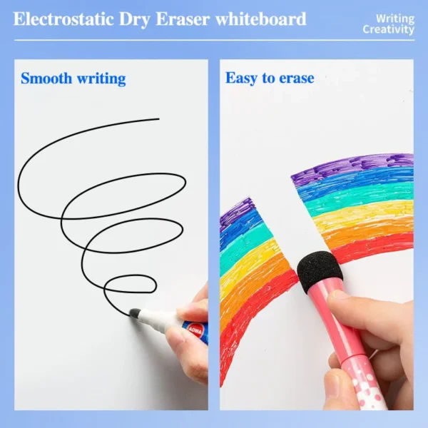 Whiteboard Wall Sticker – Premium Static Cling, Reusable & Easy to Clean | No Wall Damage, Ideal for Home, School, and Office - Image 10