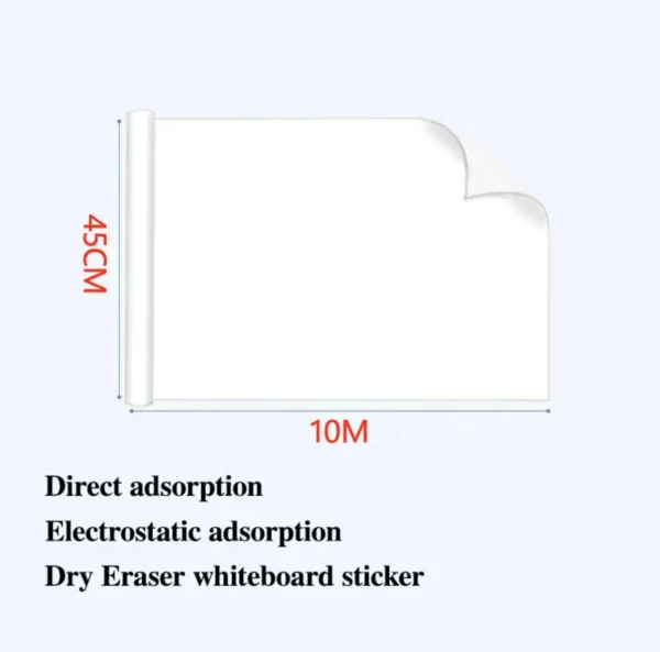 Whiteboard Wall Sticker – Premium Static Cling, Reusable & Easy to Clean | No Wall Damage, Ideal for Home, School, and Office - Image 5