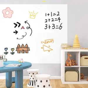 Whiteboard Wall Sticker – Premium Static Cling, Reusable & Easy to Clean | No Wall Damage, Ideal for Home, School, and Office