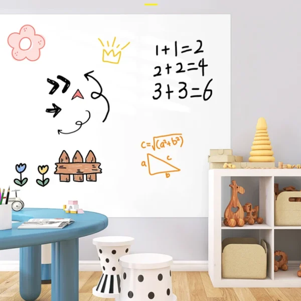 Whiteboard Wall Sticker – Premium Static Cling, Reusable & Easy to Clean | No Wall Damage, Ideal for Home, School, and Office