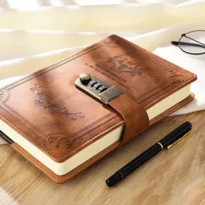 A5 Password Lock Notebook- 200 Pages | Secure Diary, Thickened Hand Ledger, Student Notepad & Binder
