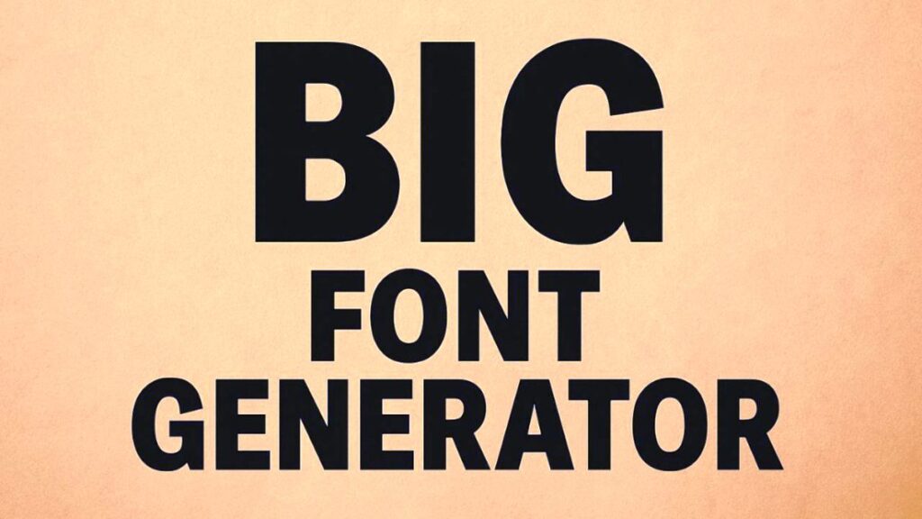 Big Font Generator
